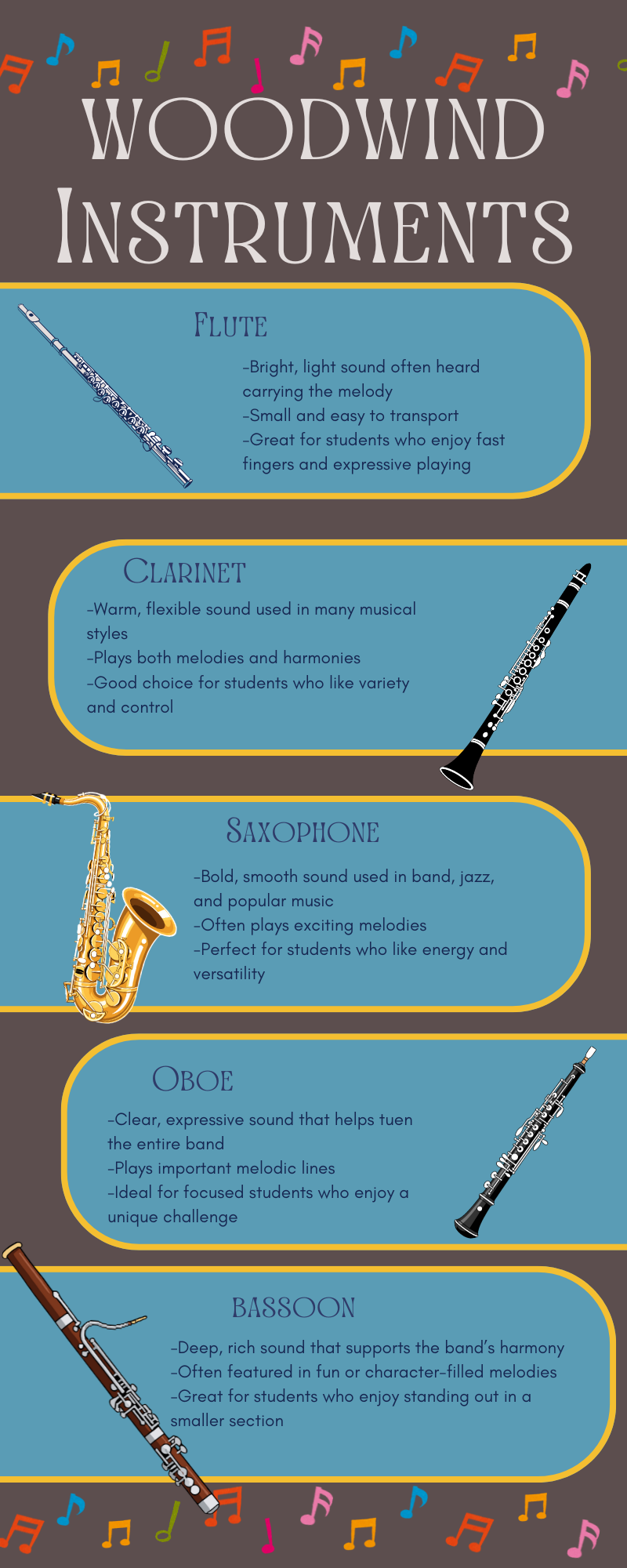 woodwind instrument infographic